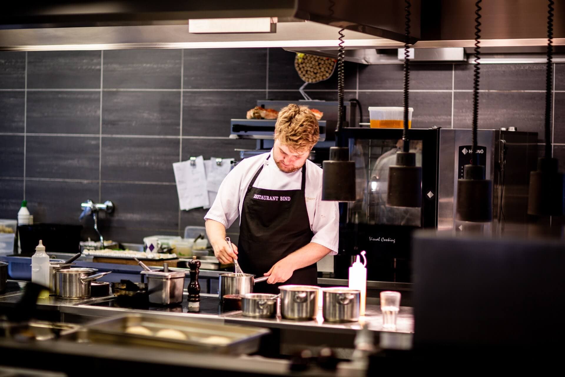 Chef in a restaurant kitchen